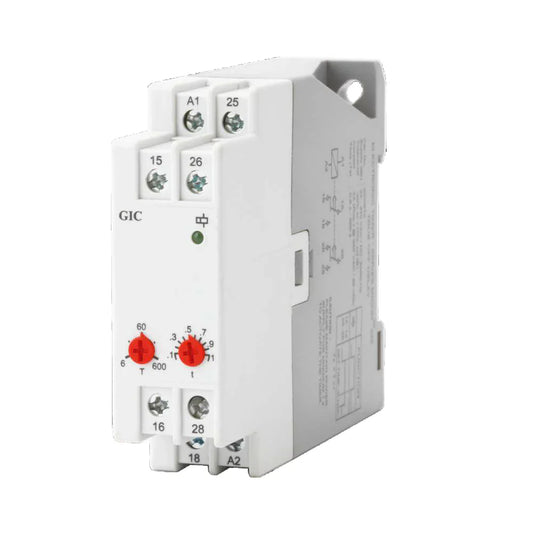 Lauritz Knudsen (Formerly L&T Switchgear Business) Electronic Timer 225 True OFF Delay 0.6–600 Sec 24–240V AC/DC 2 C/O – Cat No. 23GDT0