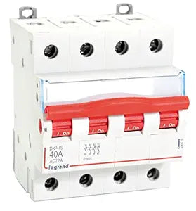Legrand DX³ Isolator 40A Four Pole 415V for AC Applications up to 125A – 406519