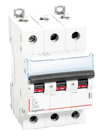 Legrand DX³ MCB 4A Triple Pole 415V AC – 408648