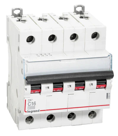 Legrand DX³ 16A 4 Pole 415V AC MCB – 408696
