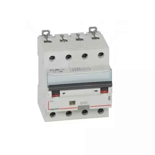 Legrand DX³ RCBO Four Pole 415V AC Type 30mA 25A (7 Modules) 411366