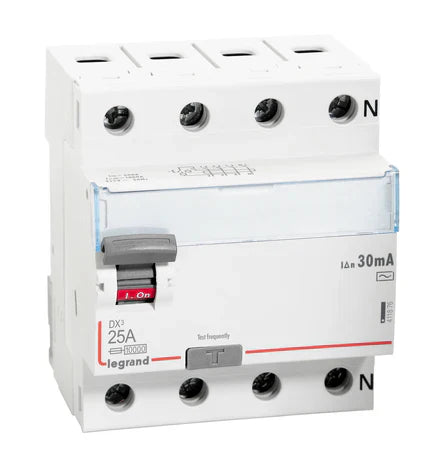 Legrand RCCB 25A FP 30mA DX³ Isolator for AC Applications up to 125A – 411876