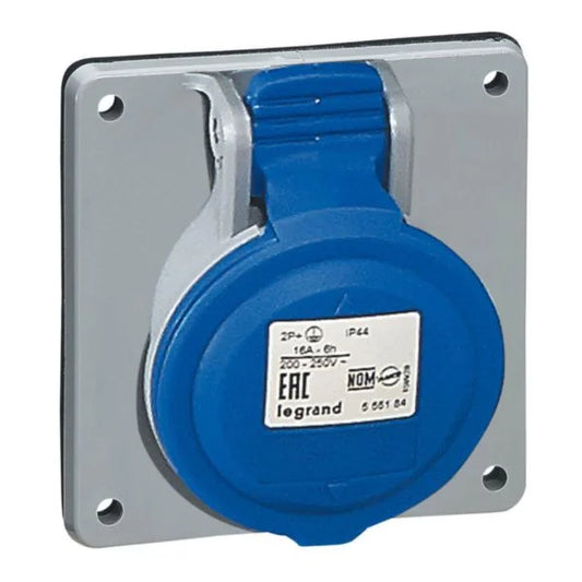 Legrand P17 Tempra Pro Panel Mounting Socket Inclined Outlet 200/250V AC 16A & 32A 2P+E IP66/67 – 555184