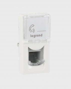 Legrand Arteor Telephone Socket RJ11 with Shutter 1 Module White – Cat No. 573426