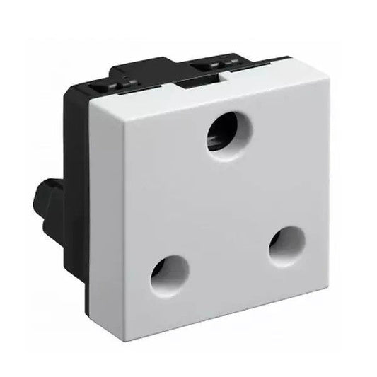 Legrand Arteor - 6A Socket with Shutter 3 Pin ISI 2 Module (Square White Mechanism)
