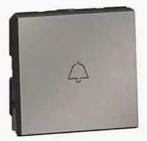 Legrand Arteor Mag Bell Push 6A 1 Way Modular Push Button with Indicator 1M Magnesium (Cat No. 573614)