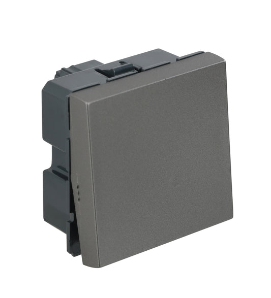 Legrand Arteor 20A Switch SP 1Way 2Module Magnesium - 573652