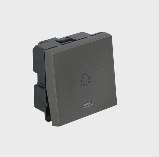 Legrand Arteor Bell Push 6A SP 1Way 2Module Magnesium - 573660