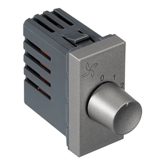 Legrand Arteor - Fan Step Regulator 100 Watts ISI 1 Module (Square Magnesium Mechanism)