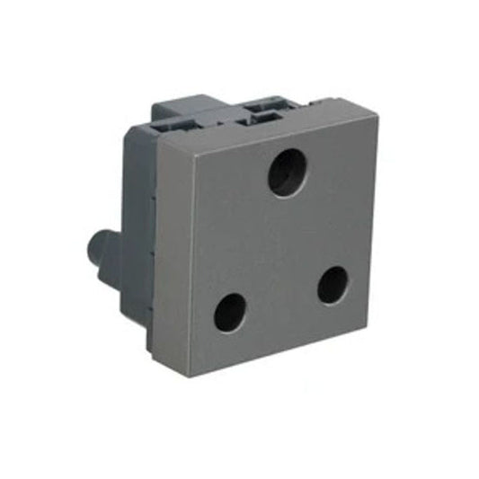 Legrand Arteor - 6A Socket with Shutter 3 Pin ISI 2 Module (Square Magnesium Mechanism)