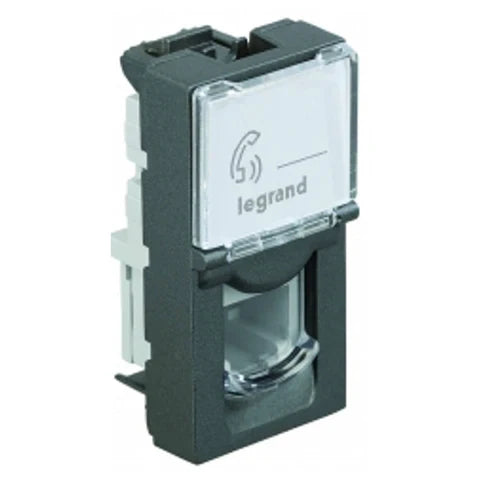 Legrand Arteor - Telephone Socket RJ11 with Shutter 1 Module (Square Magnesium Mechanism)