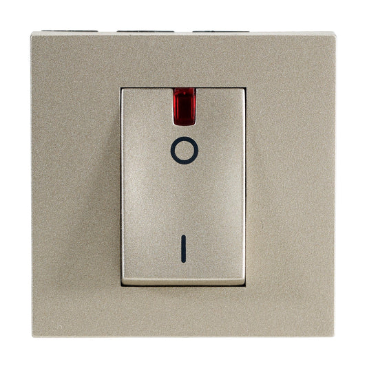 Legrand Arteor 32A SWITCH with Indicator DP 1Way 2Module Champagne - 574818