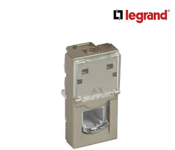 Legrand Arteor - Telephone Socket RJ11 with Shutter 1 Module (Square Champagne Mechanism)