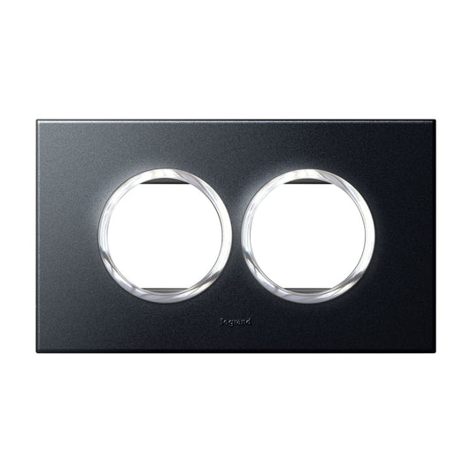 Legrand Arteor Round Plate Graphite 4Module - 575922