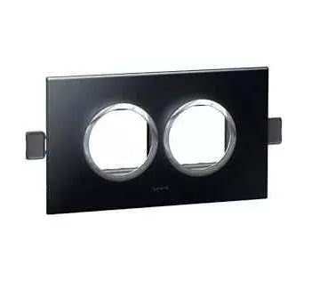Legrand Arteor Round Cover Plate - 6 Module, Graphite (Overmoulded Frame) 575932
