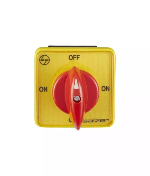 Lauritz Knudsen (Formerly L&T Switchgear Business) Cam Operated Rotary Switch 6A Double Pole 2 Way with Centre OFF – Cat No. 61026SAB13TDYR