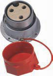 Legrand Hypra Industrial Plug & Socket 440V, 20A, 3P+E with Red Cap – 650011
