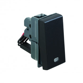 Legrand Myrius Switch 16A with Indicator 1Way 1Module Black - 673110