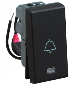 Legrand Myrius 6A Bell Push with Indicator 1Module Black - 673121