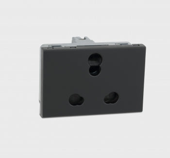 Legrand Myrius 6/16A Socket 3Module Black - 673183