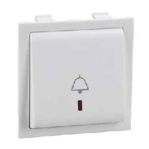 Legrand Britzy 6A Bell Push with Indicator – 2 Module 673406