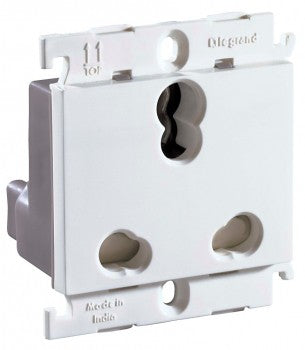 Legrand Mylinc SOCKET 6/16A 3 PIN 2Module White - 675555
