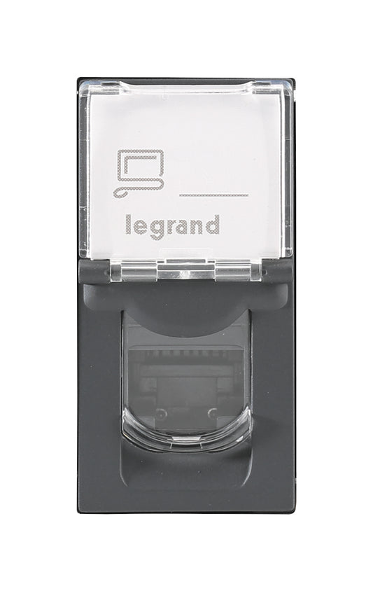 Legrand Lyncus RJ45 UTP CAT 6 with Shutter 1Module Chic Grey - 677465