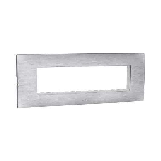 Legrand Lyncus Brushed Silver PLATE + FRAME 8Module (H) - 677548