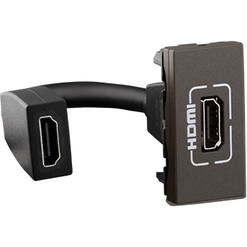 Legrand Myrius Preterminated HDMI Socket – 1 Module 679468