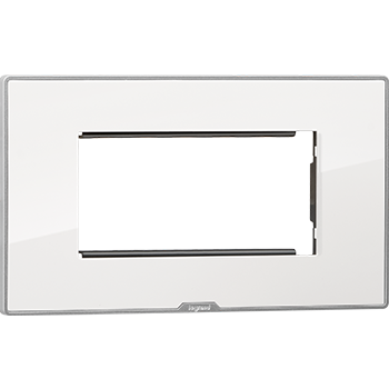 Legrand Myrius NEXTGEN PLATE+FRAME ICE WHITE 4Module - 679524