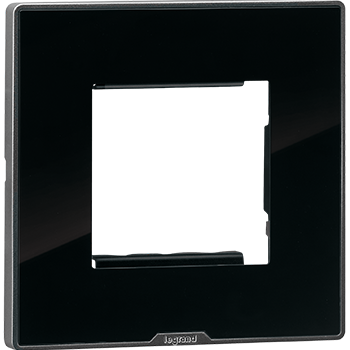 Legrand Myrius NEXTGEN PLATE+FRAME 2Module ICE BLACK - 679542