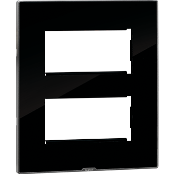 Legrand Myrius NEXTGEN PLATE+FRAME 8Module (S) (2x4) ICE BLACK - 679549