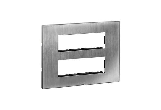 Legrand Myrius Cover Plate with Support Frame – 12 Module – Sonic Silver 679592
