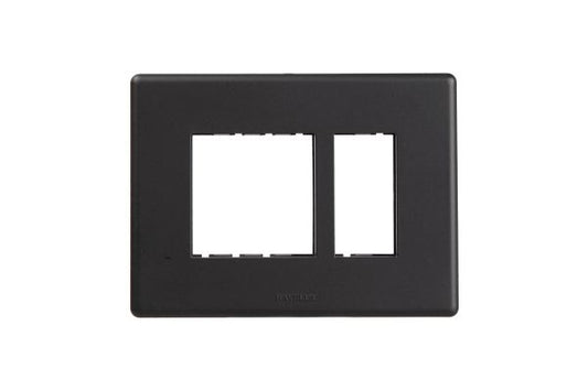 Havells Fabio 3M Front Plate Matt Black | Slim Modular Cover Frame with Front Loading Design