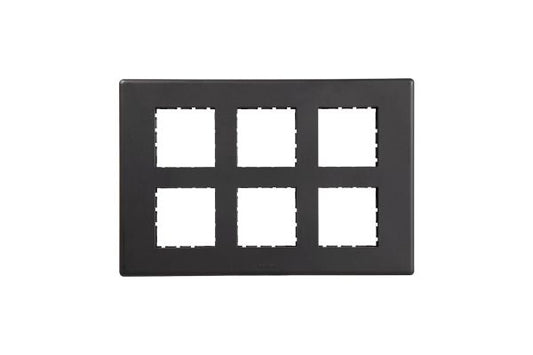 Havells Fabio 12M Front Plate Matt Black | Slim Modular Cover Frame with Front Loading Design