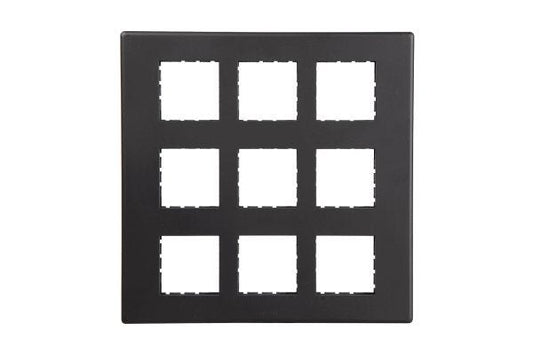 Havells Fabio 18M Front Plate Matt Black | Slim Modular Cover Frame with Front Loading Design