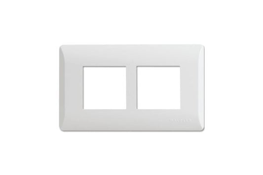 Havells Coral 4M White Plate AHLPLCWV04 | Pure White Glossy Cover Frame