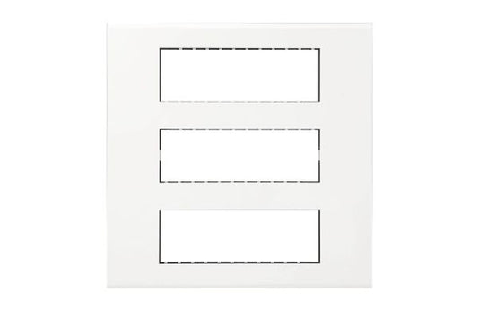 Havells Fabio 18M Outer White Plate | Glossy Modular Cover Frame for Switchboards