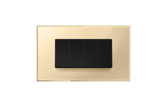 Havells Fabio 4M Outer Gold Acrylic Plate | Plexy Glass Modular Cover Frame