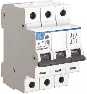 MKSR 6A C-Curve 3-Pole MCB (BA30060C)