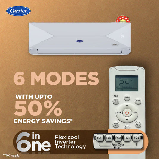 Carrier Xpert Edge GXi Wi-Fi 2.0 1.5 Ton 5 Star Alpha HybridJet Inverter R32 Split Air Conditioner 3D Airflow Smart Connect CAI19PE5R36W0