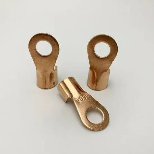 Comet 10 Sqmm Ring Type Long Barrel Copper Tubular Terminal – Medium Duty Power Lug (Cat No. CCEB08) (Pack of 100)