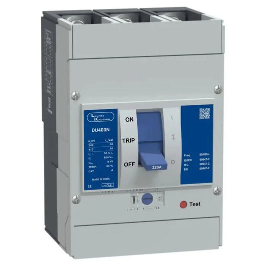 Lauritz Knudsen (Formerly L&T Switchgear Business) DU400N MCCB 250–320A Triple Pole (TP) – 50kA Heavy-Duty Circuit Breaker (CM98402OOQO)