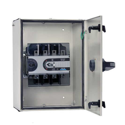 Lauritz Knudsen (Formerly L&T Switchgear Business) CO3-250A Changeover Switch with Enclosure – 250A, 4 Pole, Manual Type – Cat No. CO32500OSOO