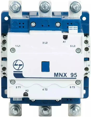 Lauritz Knudsen (Formerly L&T Switchgear Business) MNX 95 Contactor – 95A AC3, 160A AC1, 2NO+2NC Aux Contacts, Frame Size 4, 110V Coil – CS94136AOOO