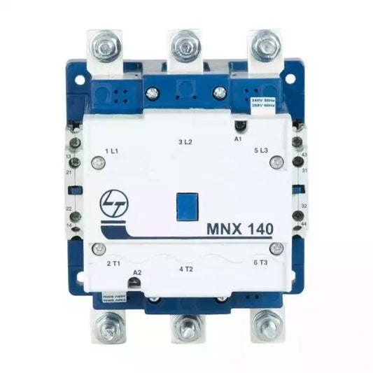 Lauritz Knudsen (Formerly L&T Switchgear Business) MNX 140 3 Pole Power Contactor AC-3 140A 240V AC with 2NO+2NC Aux – Cat No. CS94138BOOO