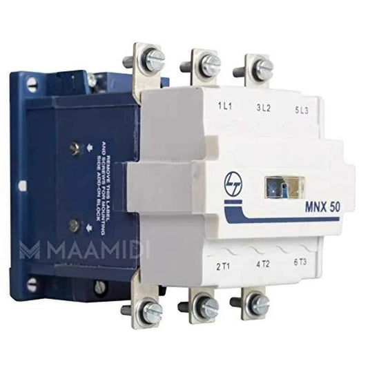 Lauritz Knudsen (Formerly L&T Switchgear Business) MNX50 3 Pole Power Contactor 50A AC-3 415V – Industrial Motor Contactor – Cat No. CS97075DOOO