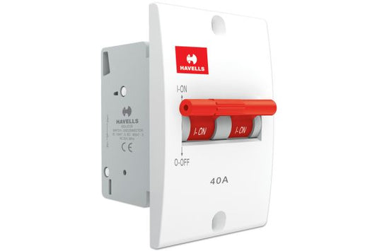 Havells Mini Isolator DP 40A Double Pole DHMNIDPX040 | Domestic & Commercial Distribution Switch