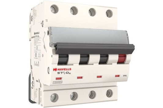 Havells TPN C Curve MCB 32A Triple Pole with Neutral DHMZCTNF032 | Motor & Inductive Load Circuit Protection