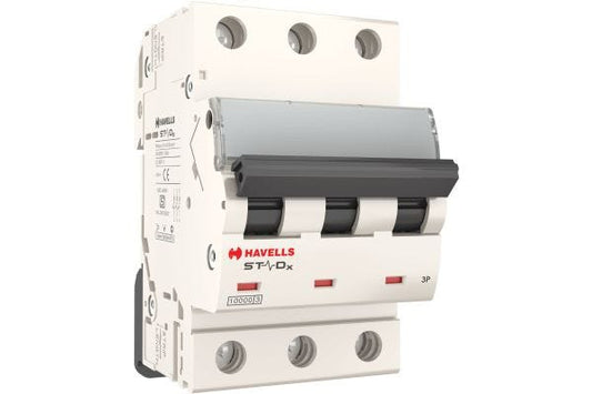 Havells TP C Curve MCB 6A Three Pole DHMZCTPF006 | Motor & Inductive Load Circuit Protection